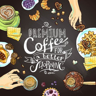 简约设计咖啡食物海报
